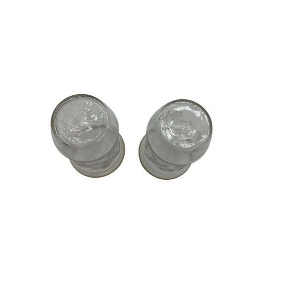 Bartlett Collins Juice Glasses Frosted Grapevine Gold Trim Set of 2 Vintage - Picture 5 of 5